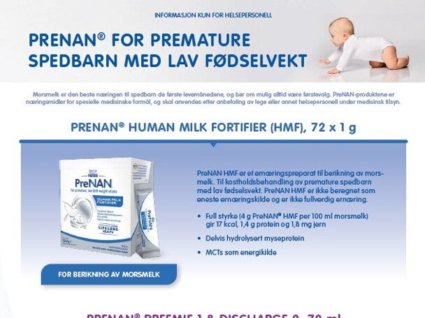 PreNAN Produktoversikt