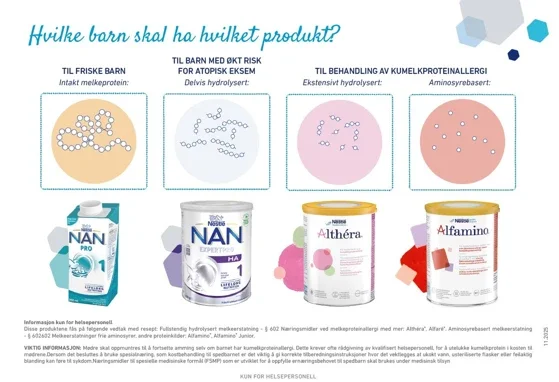 Hvilke barn skal ha hvilket produkt