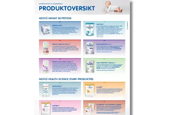 Pediatriske spesialprodukter (NHS og NAN®) Pediatriske spesialprodukter (NHS og NAN®)